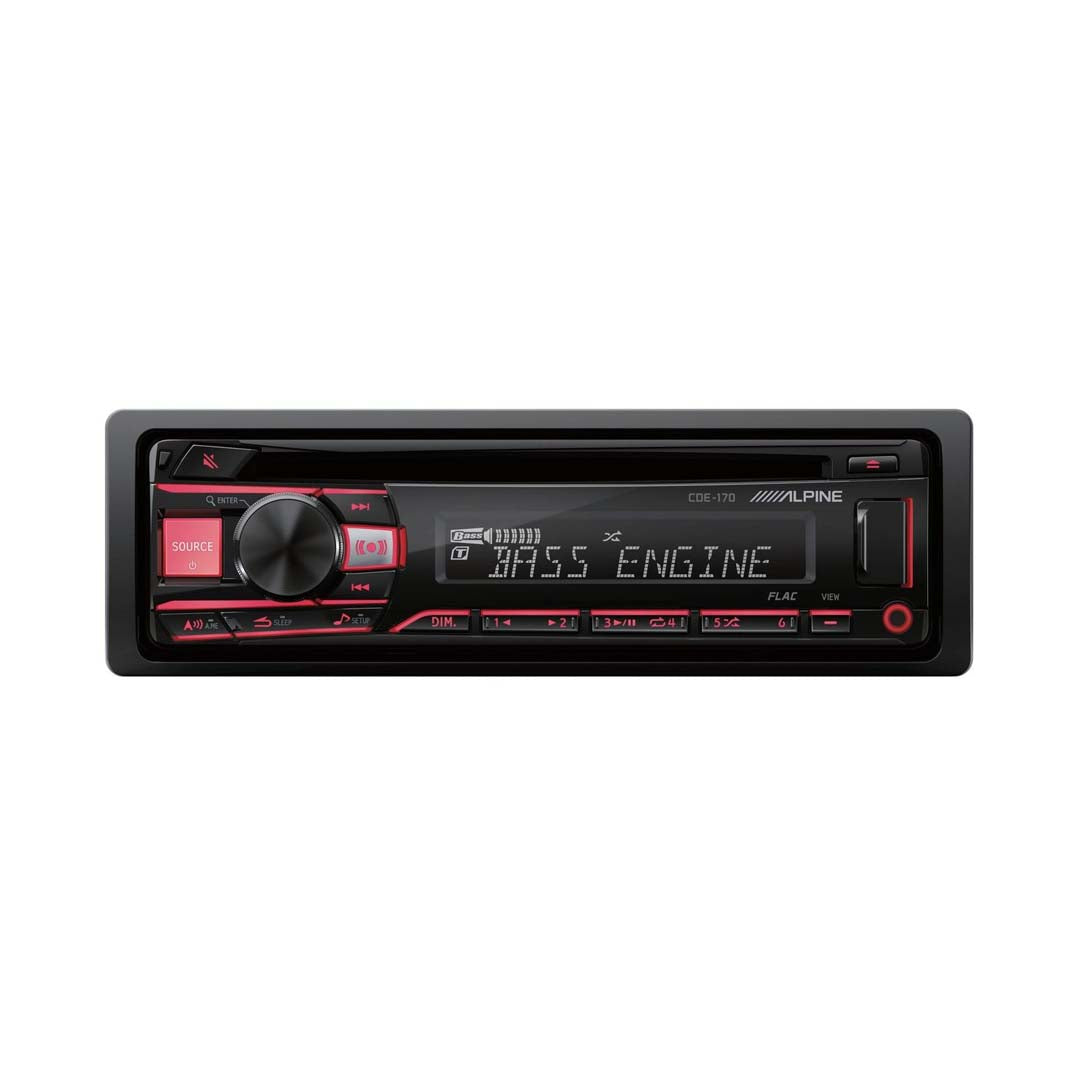 Alpine, Alpine CDE-170, Single DIN AM/FM/CD/MP3 Car Stereo w/ USB/Aux Input