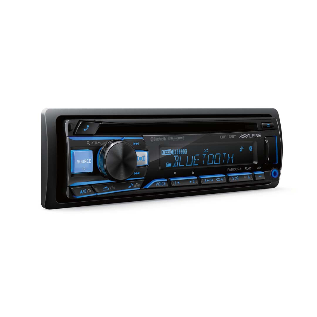 Alpine, Alpine CDE-172BT, Single DIN AM/FM/CD/MP3 Car Stereo w/ Bluetooth/USB/Aux Input