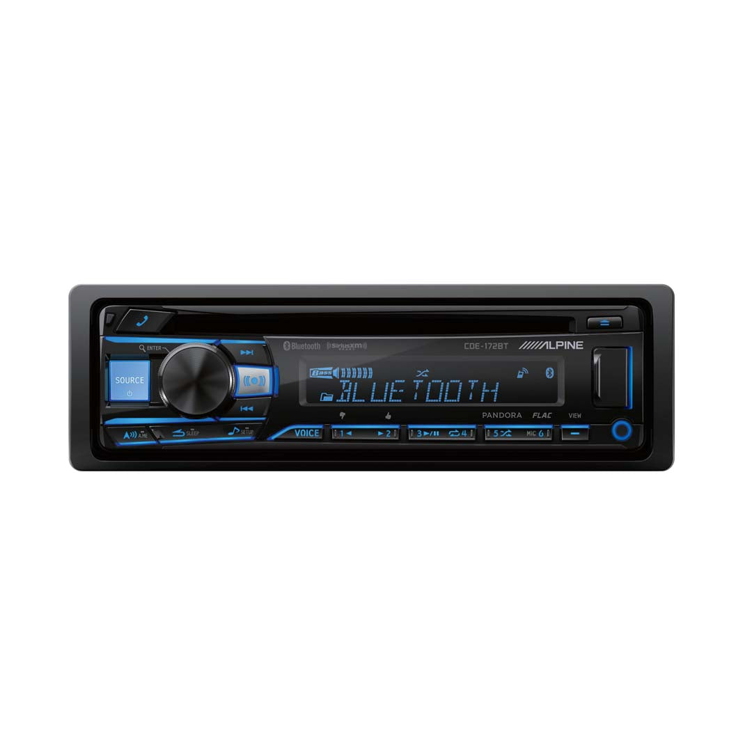 Alpine, Alpine CDE-172BT, Single DIN AM/FM/CD/MP3 Car Stereo w/ Bluetooth/USB/Aux Input