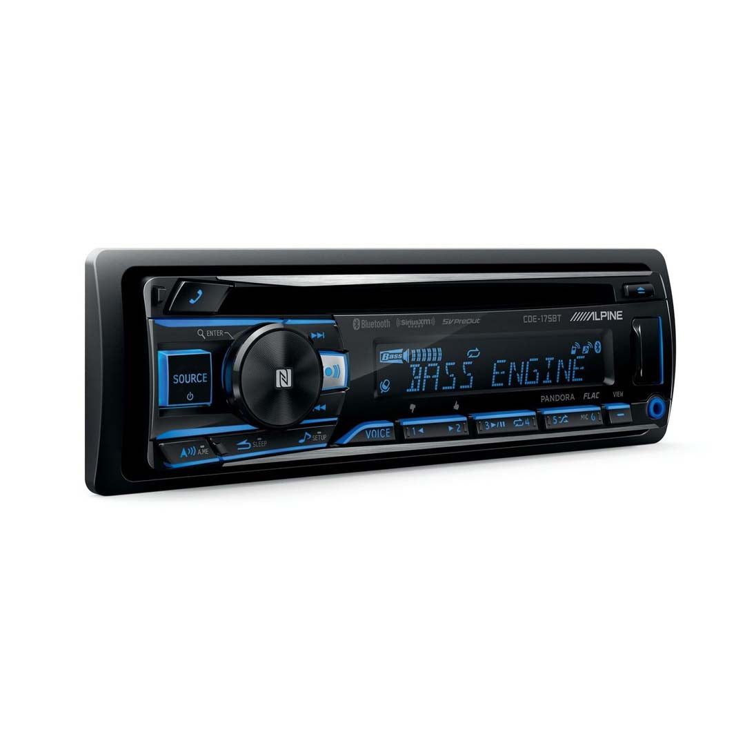 Alpine, Alpine CDE-175BT, Single-DIN CD Car Stereo w/ Bluetooth, USB & Auxiliary Input
