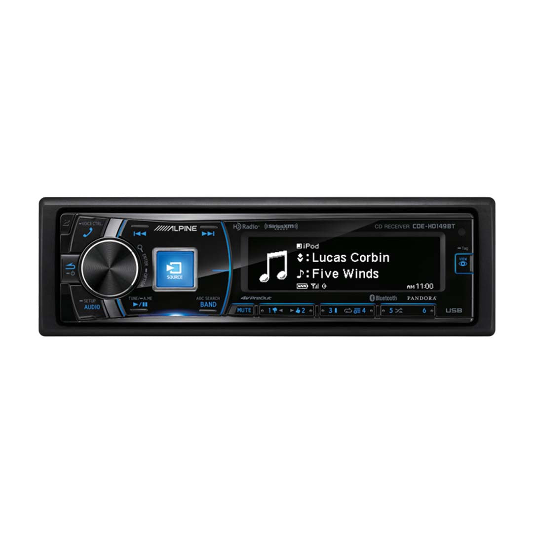 Alpine, Alpine CDE-HD149BT, Single-DIN CD Car Stereo w/ Bluetooth, USB & Auxiliary Input