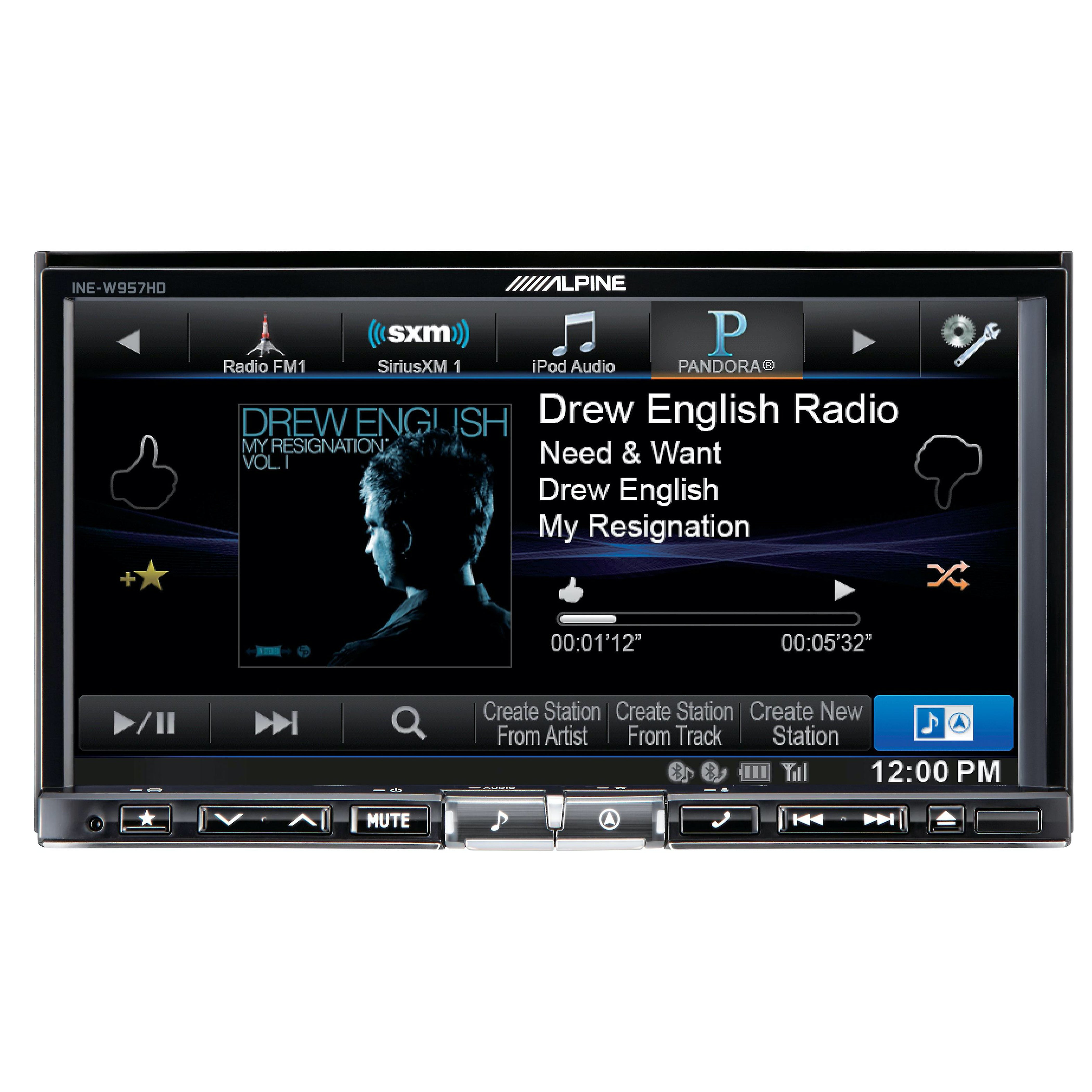 Alpine, Alpine INE-W957HD, Double-Din Car Multimedia Receiver with 7" Screen and GPS Navigation