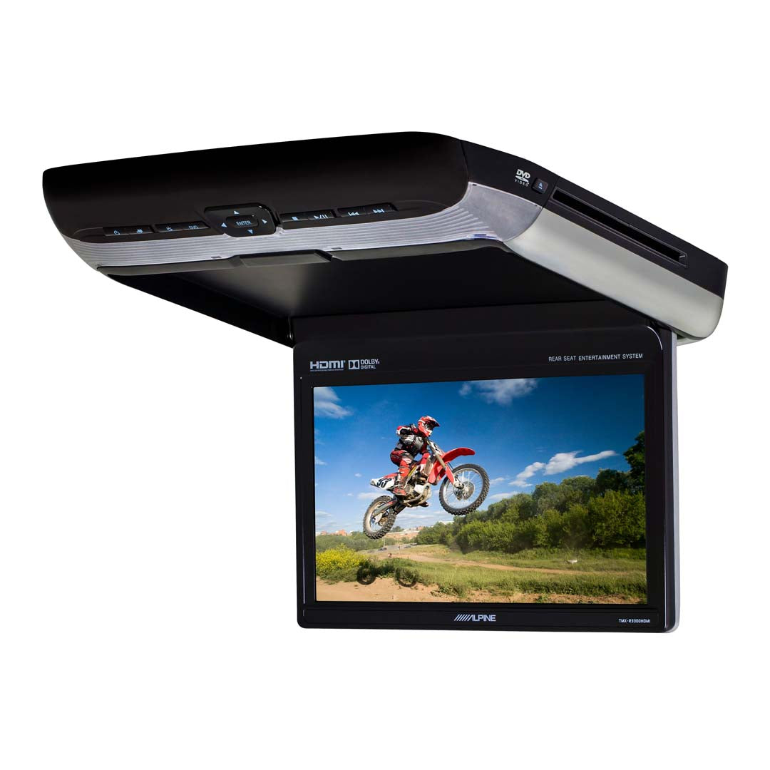 Alpine, Alpine PKG-RSE3HDMI, 10.1-inch High-Definition Flip-Down WSVGA Display, DVD/HDMI/USB Rear Seat Entertainment