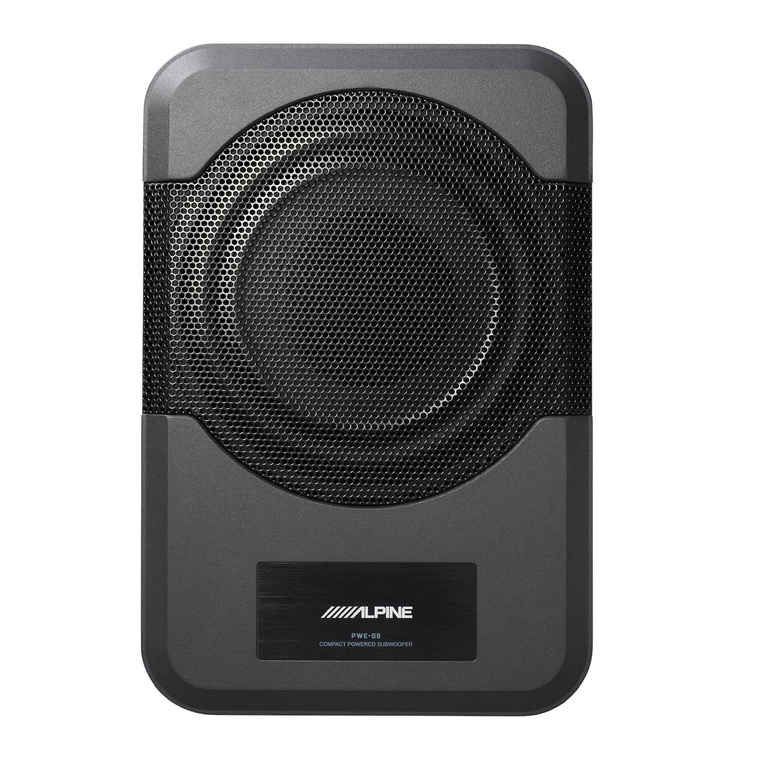 Alpine, Alpine PWE-S8, Compact Shallow Mount Powered 8" Subwoofer System - 240 Watts