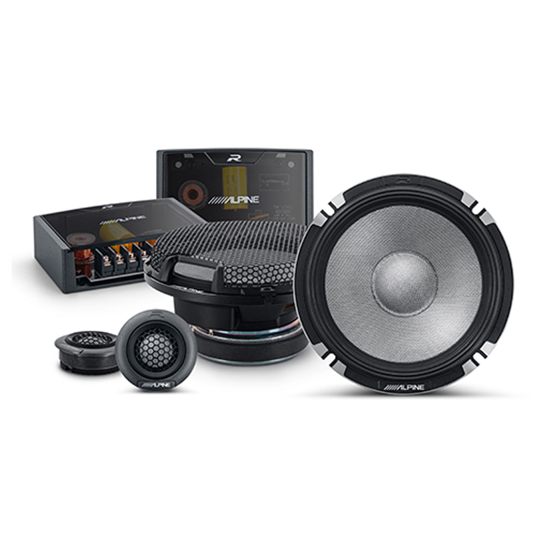 Alpine, Alpine R2-S652, R Series 6.5" Pro 2-Way Hi-Res Component Speakers - 300W