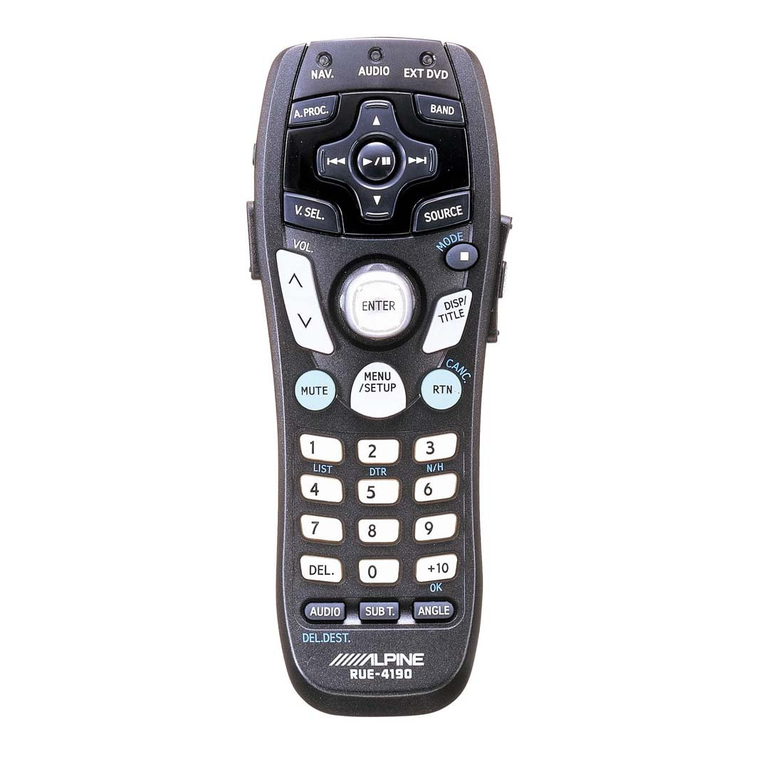 Alpine, Alpine RUE-4190, Universal remote control for use with your Alpine audio, navigation, DVD, TV Tuner System.