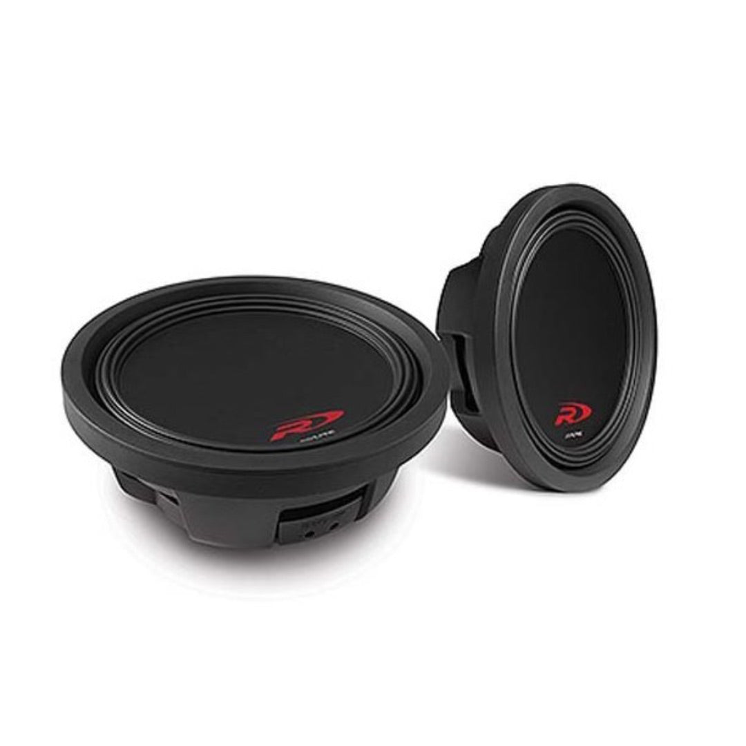 Alpine, Alpine SWR-T10, R Series Single 4 Ohm Voice Coil 1800 Watts Shallow Subwoofer, 10"