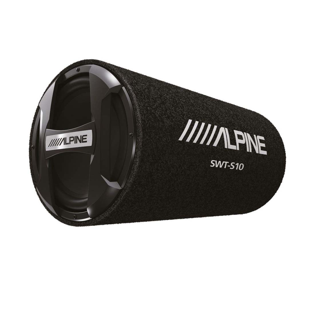 Alpine, Alpine SWT-S10, Single 10" Loaded Subwoofer Bass Tube - 1200W Peak Power