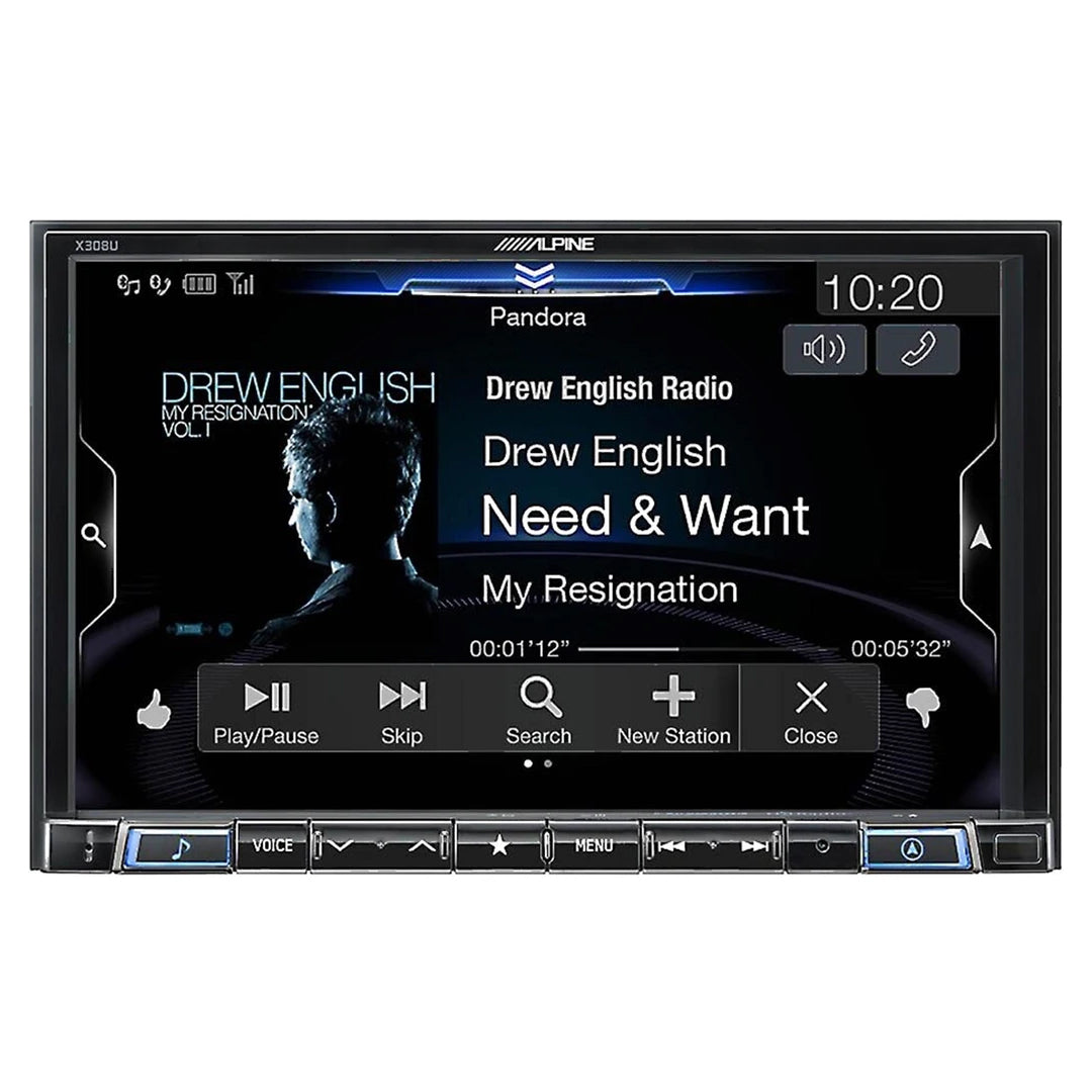 Alpine, Alpine X308U, 8" Mech-less Restyle Navigation Receiver w/ CarPlay & Android Auto