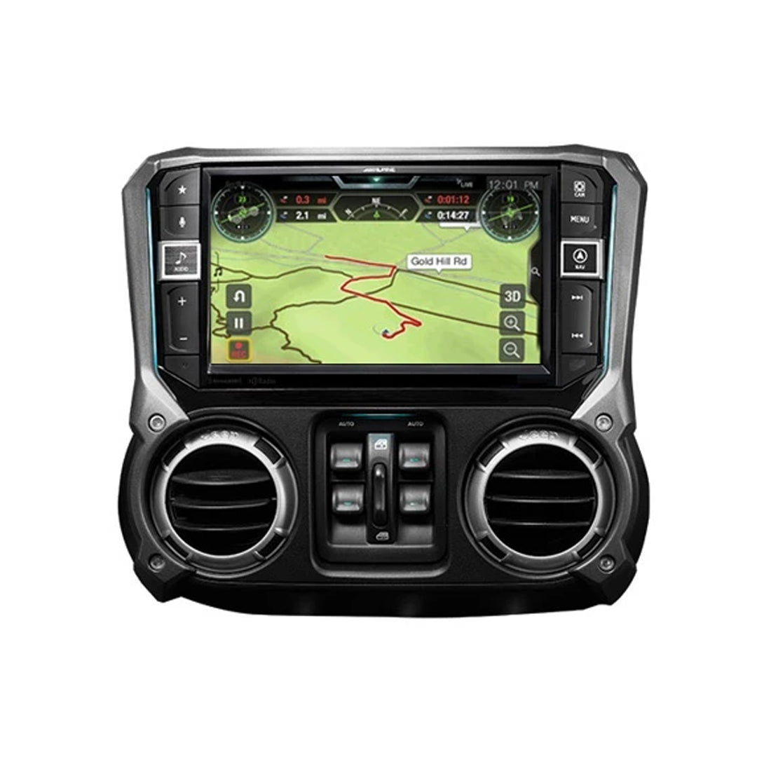 Alpine, Alpine X409-WRA-JK, 9" Weather-Resistant Navigation System with Off-Road Mode for the 2011–2018 Jeep® Wrangler