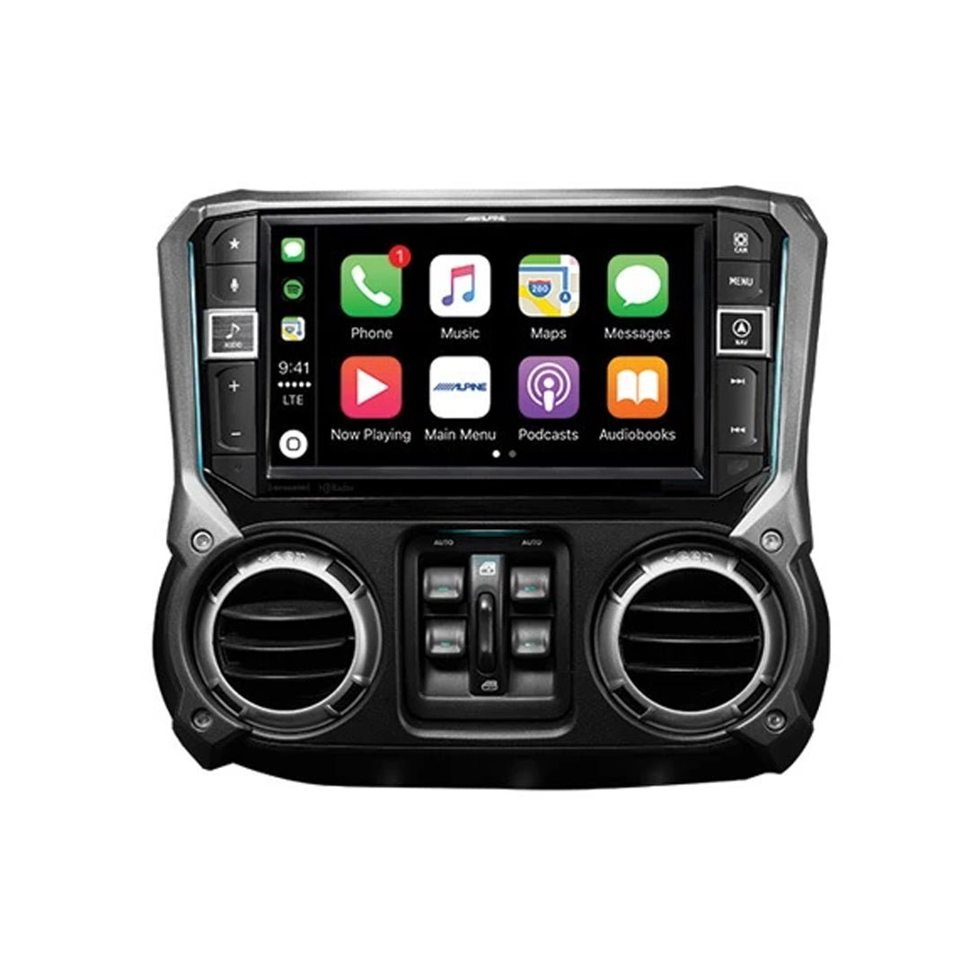 Alpine, Alpine X409-WRA-JK, 9" Weather-Resistant Navigation System with Off-Road Mode for the 2011–2018 Jeep® Wrangler