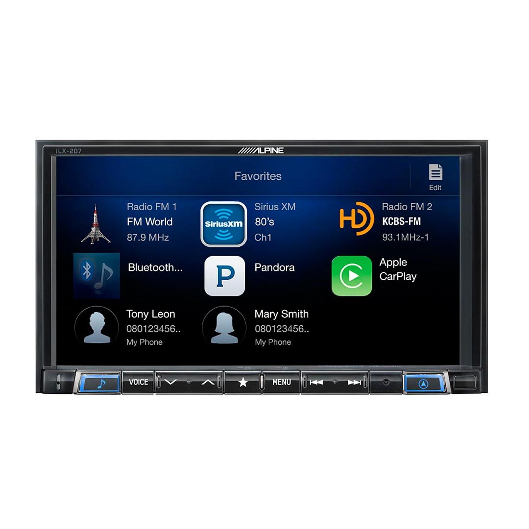 Alpine, Alpine iLX-207, 7" 2DIN Digital Media Receiver w/ CarPlay & Android Auto (OB)