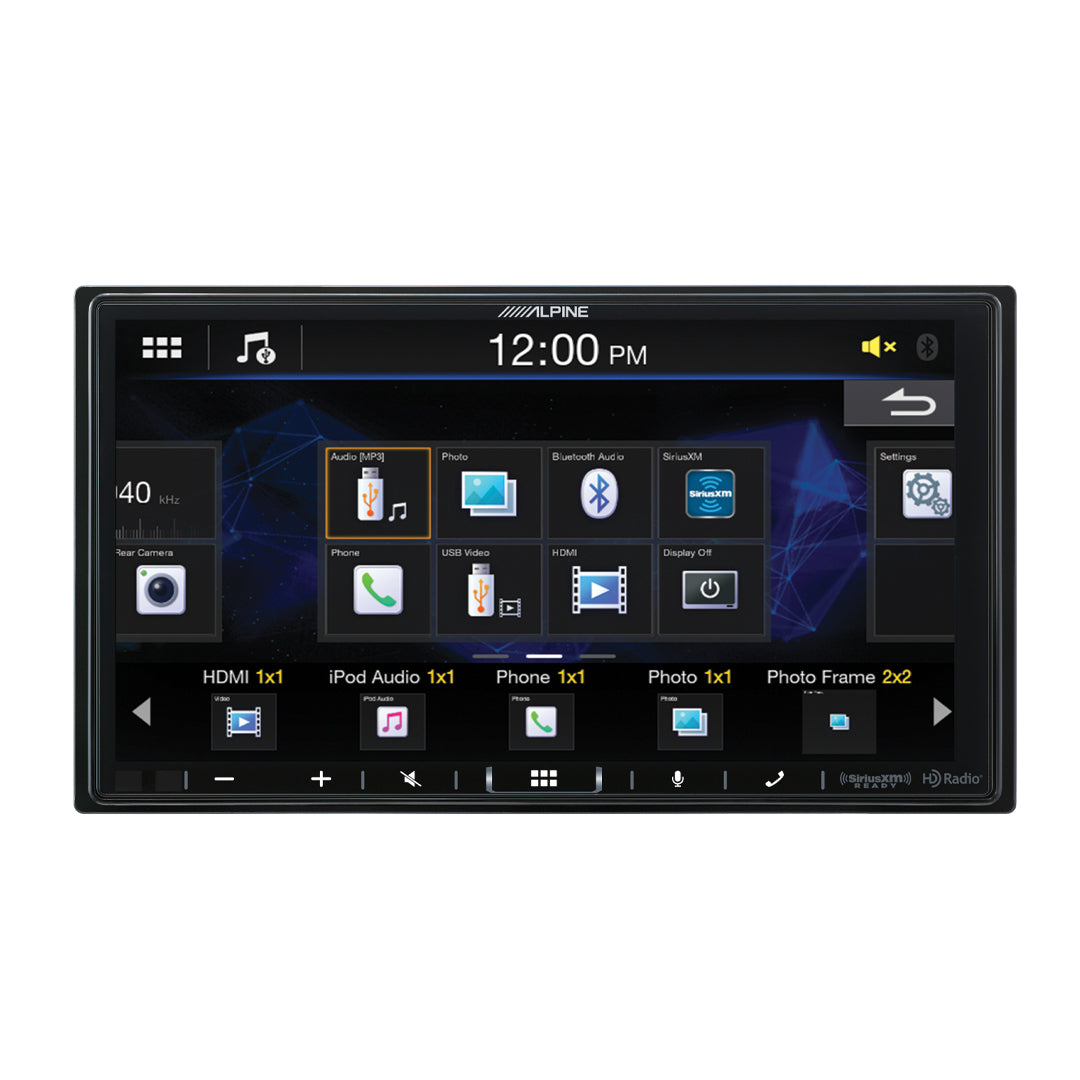 Alpine, Alpine iLX-407, 7" Double-DIN Shallow Chassis Digital Media Receiver w/ Apple CarPlay and Android Auto