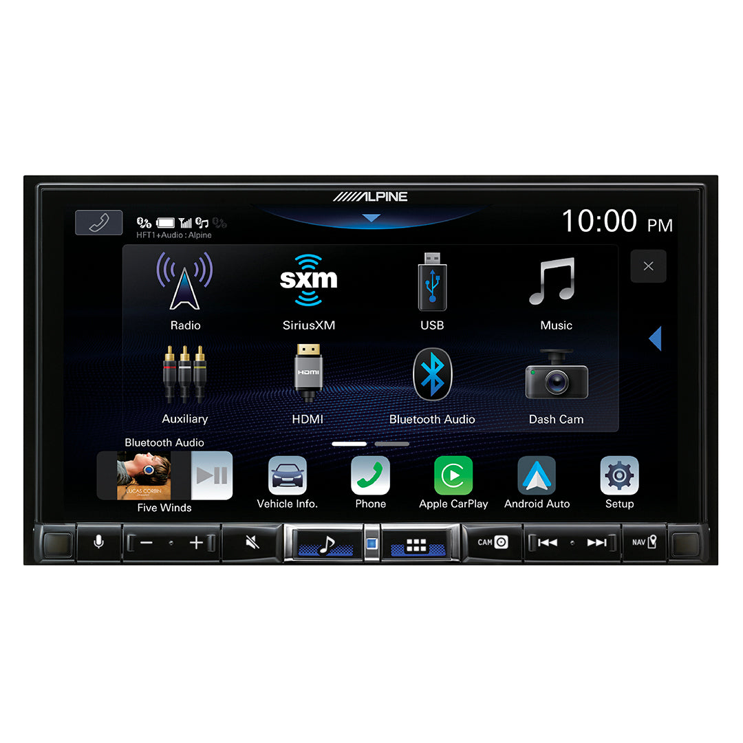 Alpine, Alpine iLX-507, 7" Double DIN Hi-Res Screen Multimedia Receiver w/ Wireless Apple CarPlay and Android Auto