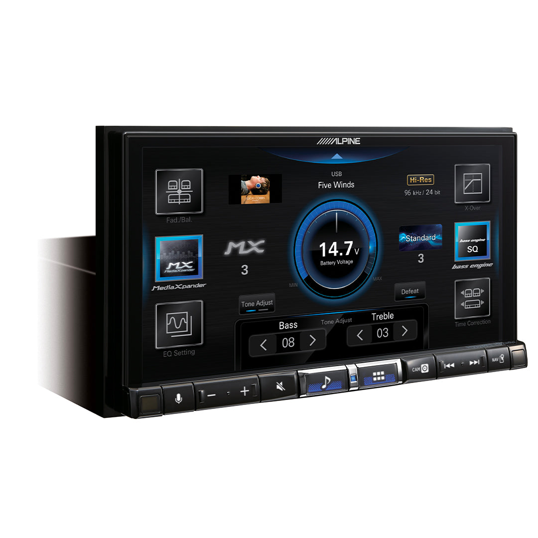 Alpine, Alpine iLX-507, 7" Double DIN Hi-Res Screen Multimedia Receiver w/ Wireless Apple CarPlay and Android Auto