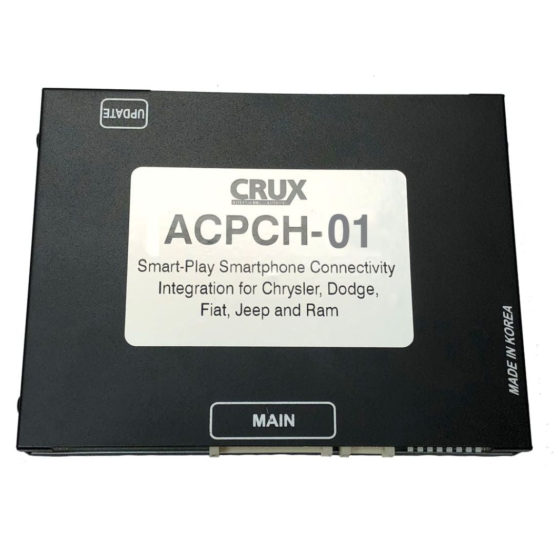 Crux, Crux ACPCH-01, Smart-Play Smartphone Integration Smart-Play Integration with Multi Camera Inputs for Select 2011-2017 Chrysler, Dodge, Fiat & Maserati Vehicles with Uconnect