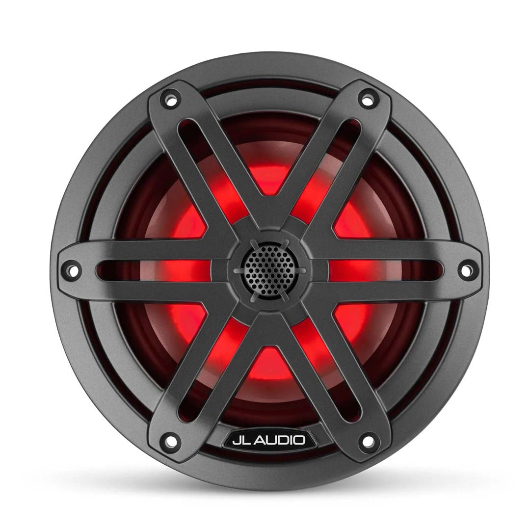 JL Audio, JL Audio M3-650X-S-Gm-i, M3 6.5" 2-Way Marine Speaker, Sport Gunmetal w/ LED