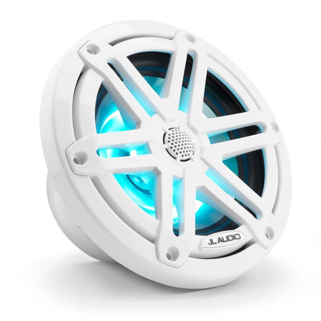 JL Audio, JL Audio M3-650X-S-Gw-i, M3 6.5" 2-Way Marine Speaker, Sport Gloss White w/ LED