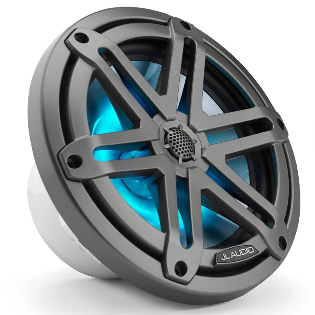 JL Audio, JL Audio M3-770X-S-Gm-i, M3 7.7" 2-Way Marine Speaker, Sport Gunmetal w/ LED