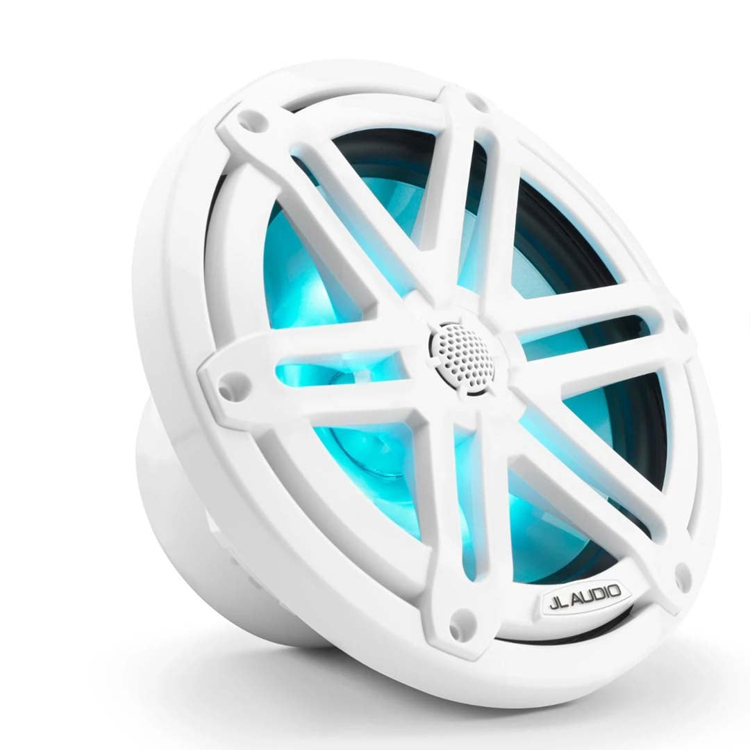 JL Audio, JL Audio M3-770X-S-Gw-i, M3 7.7" 2-Way Marine Speaker, Sport Gloss White w/ LED