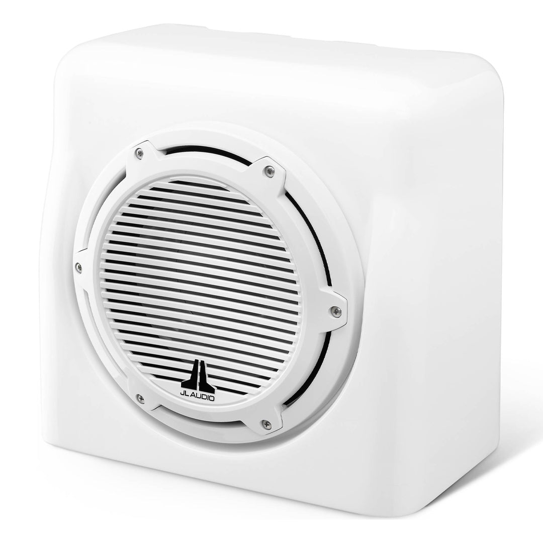 JL Audio, JL Audio M6-10FES-Gw-C-GwGw-4, M6 Series 10" 4 Ohm Loaded Marine Subwoofer Enclosure, Gloss White