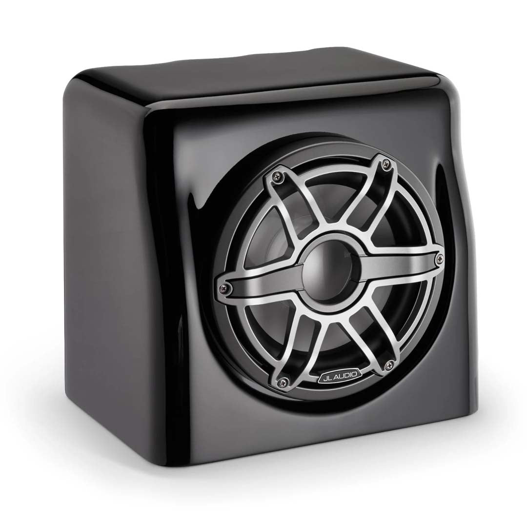 JL Audio, JL Audio M6-8FES-Gb-S-GmTi-4, M6 Series 8" 4 Ohm Loaded Marine Subwoofer Enclosure, Gloss Black