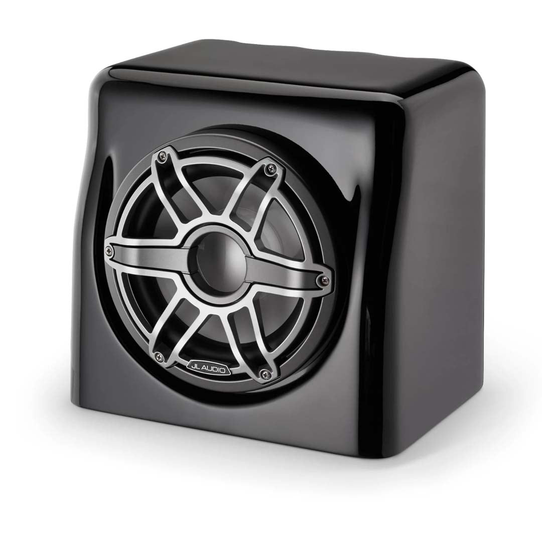 JL Audio, JL Audio M6-8FES-Gb-S-GmTi-4, M6 Series 8" 4 Ohm Loaded Marine Subwoofer Enclosure, Gloss Black