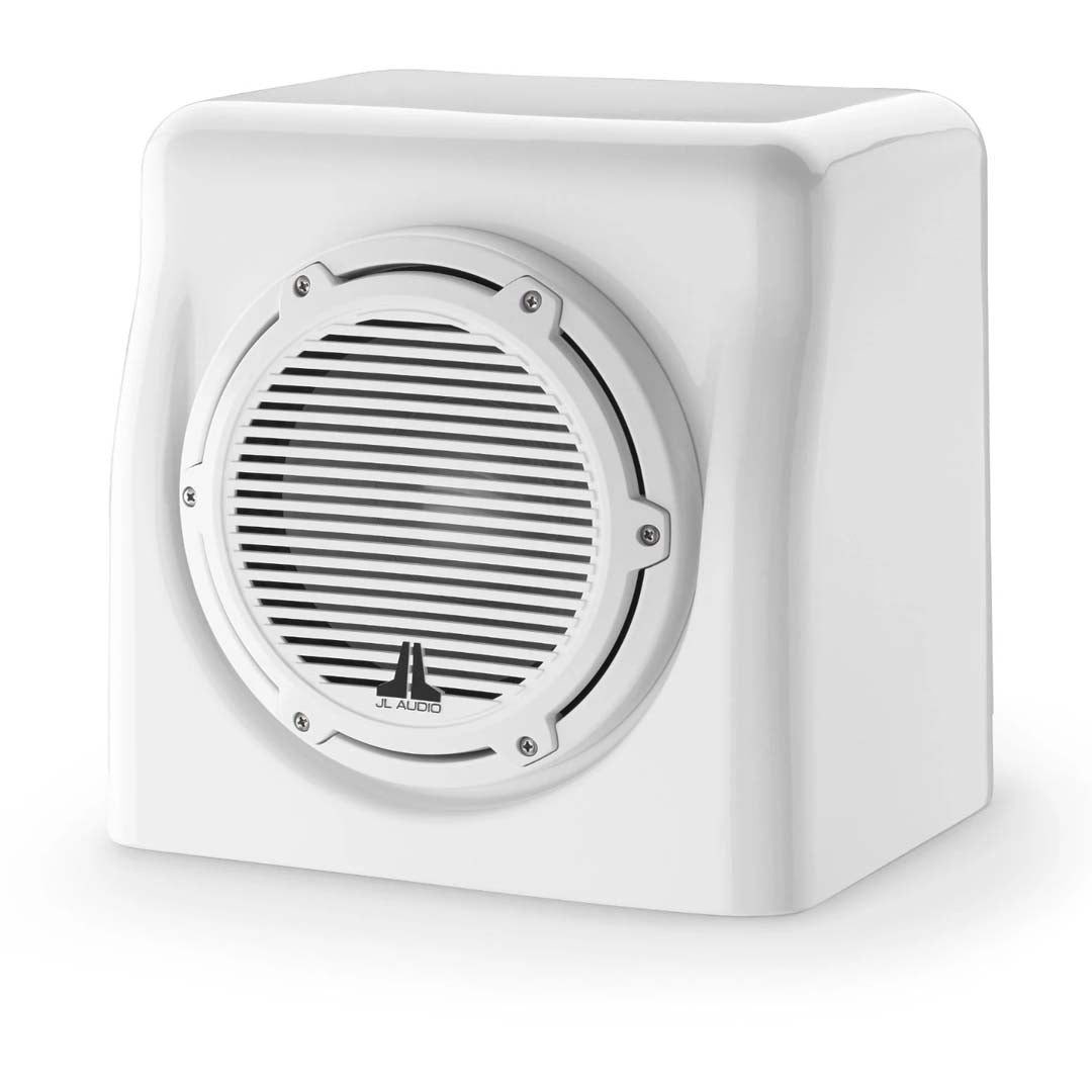 JL Audio, JL Audio M6-8FES-Gw-C-GwGw-4, M6 Series 8" 4 Ohm Loaded Marine Subwoofer Enclosure, Gloss White