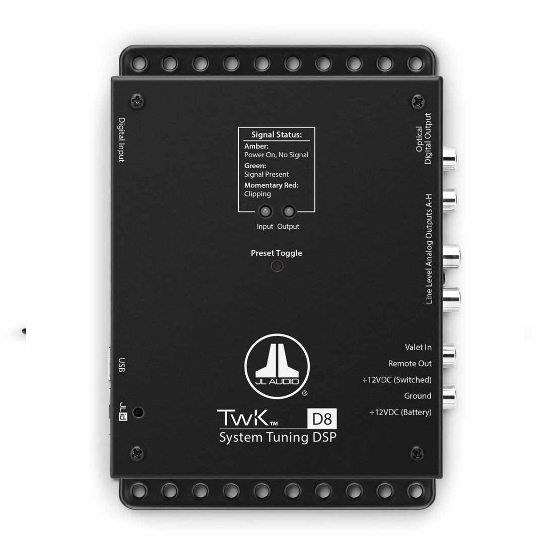 JL Audio, JL Audio TwK-D8, System Tuning DSP, Digital INPUT ONLY / 8-ch. Analog Outputs