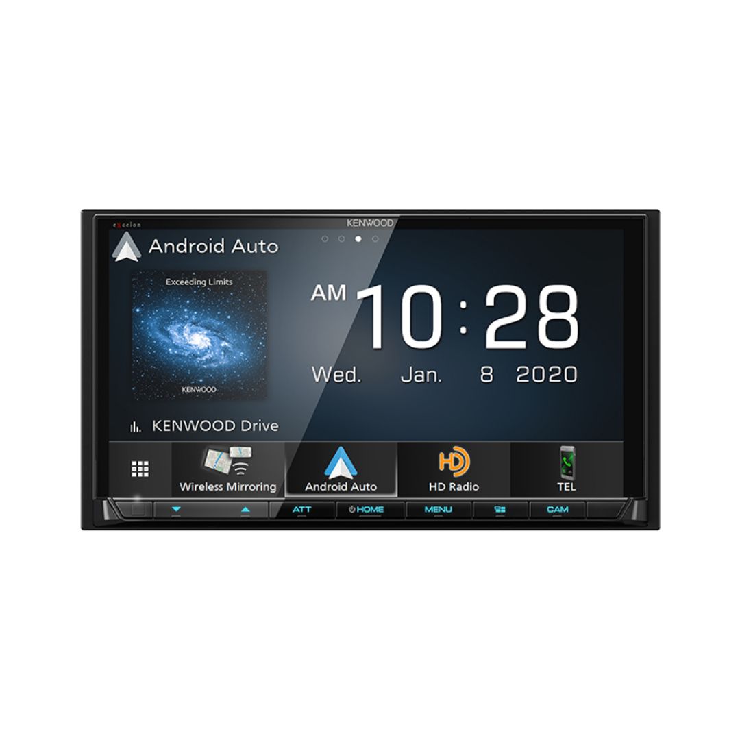 Kenwood, Kenwood DMX907S, eXcelon 6.95" Digital Multimedia Receiver w/ Wireless CarPlay and Android Auto (Does not play CDs)