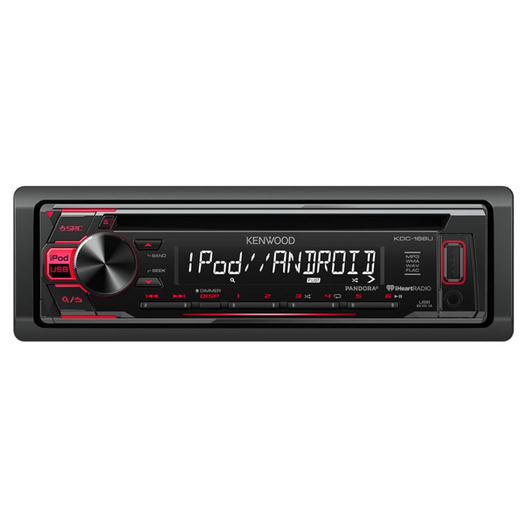 Kenwood, Kenwood KDC-168U, CD Receiver w/ Bluetooth and Front USB and Front Aux Input