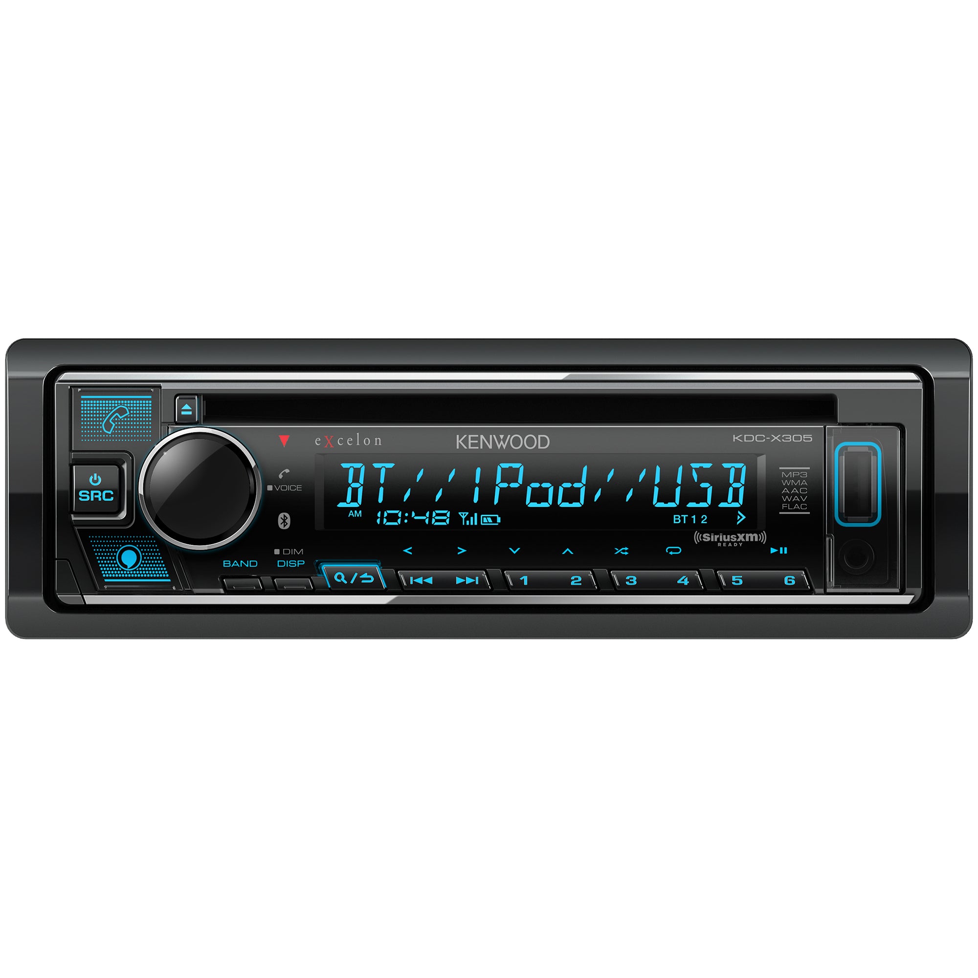 Kenwood, Kenwood KDC-X305, eXcelon Bluetooth CD Receiver w/ Alexa, Front USB & Aux Input