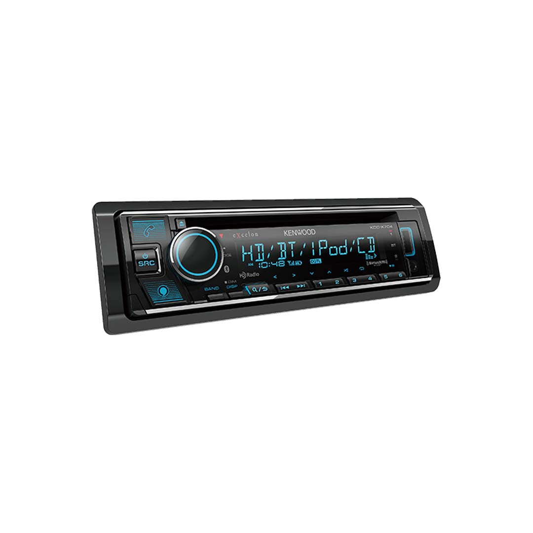 Kenwood, Kenwood KDC-X704, eXcelon CD Receiver w/ HD Radio, Bluetooth and Front USB - Alexa Built-in