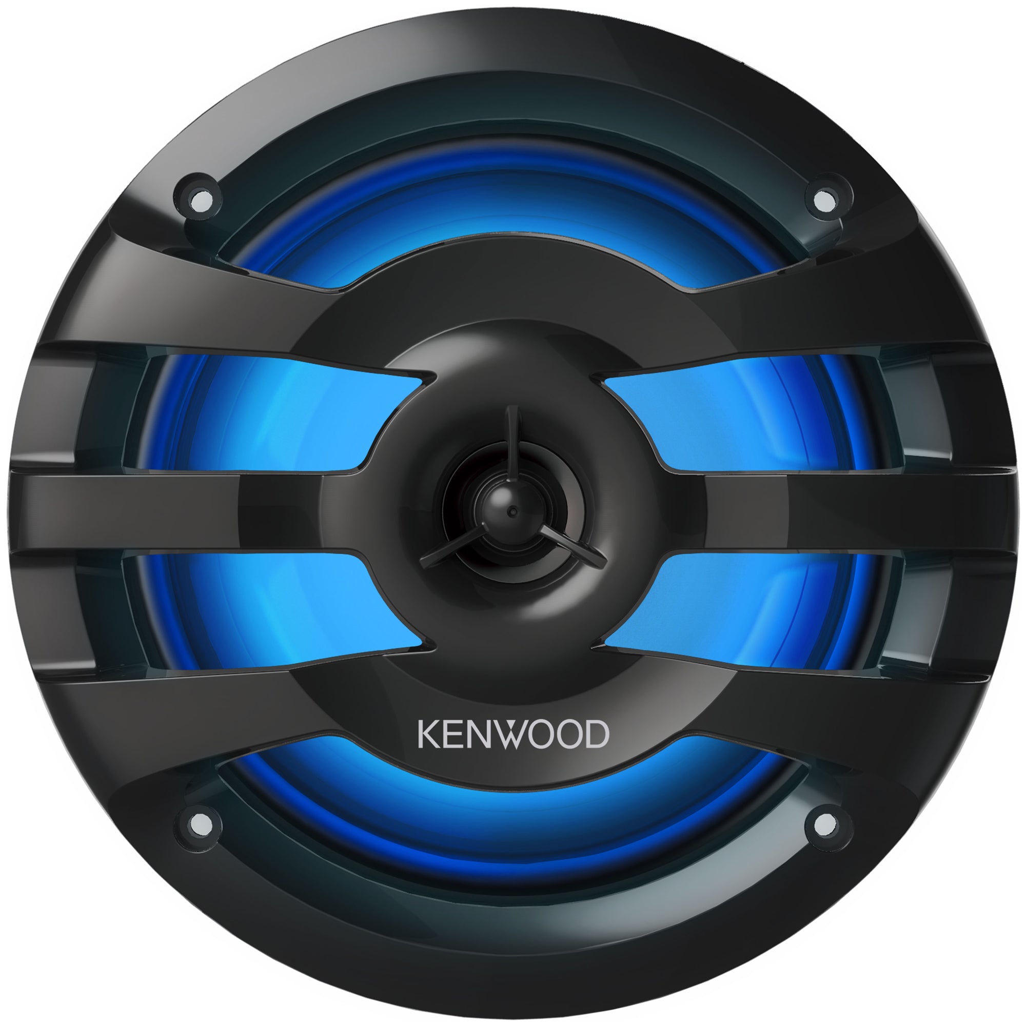 Kenwood, Kenwood KFC-1673MRBL, 6.5" 2-Way Coaxial Marine / Motorsport Speaker w/ LED Lighted Black Grille - 260W