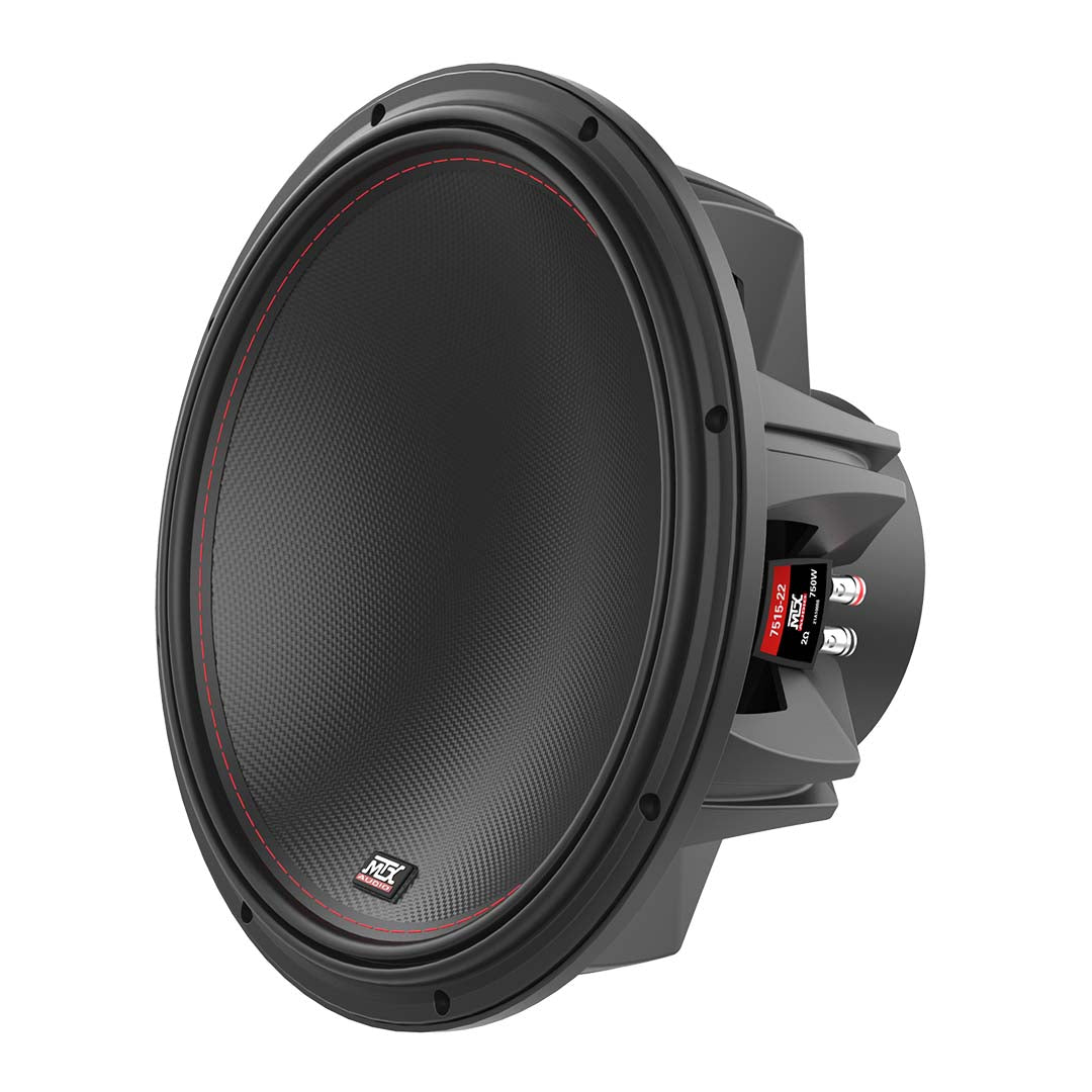 MTX, MTX 7515-22, 15" Dual 2 Ohm Voice Coil Round Subwoofer - 750 Watts