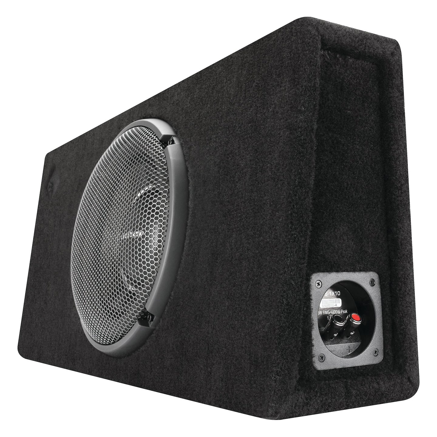 Rockford Fosgate, Rockford Fosgate T1S-1X10, Punch 10" Sealed Loaded Enclosure, 500 Watts RMS