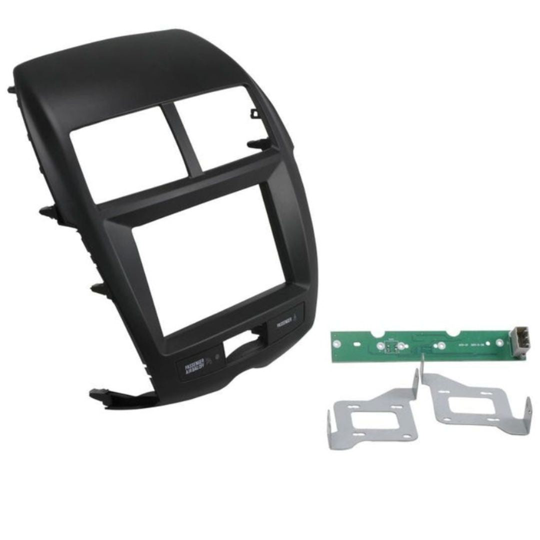 Scosche, Scosche MI3022B, 2011-Up Mitsubishi Outlander Sport ISO Double DIN Kit, Flat Black