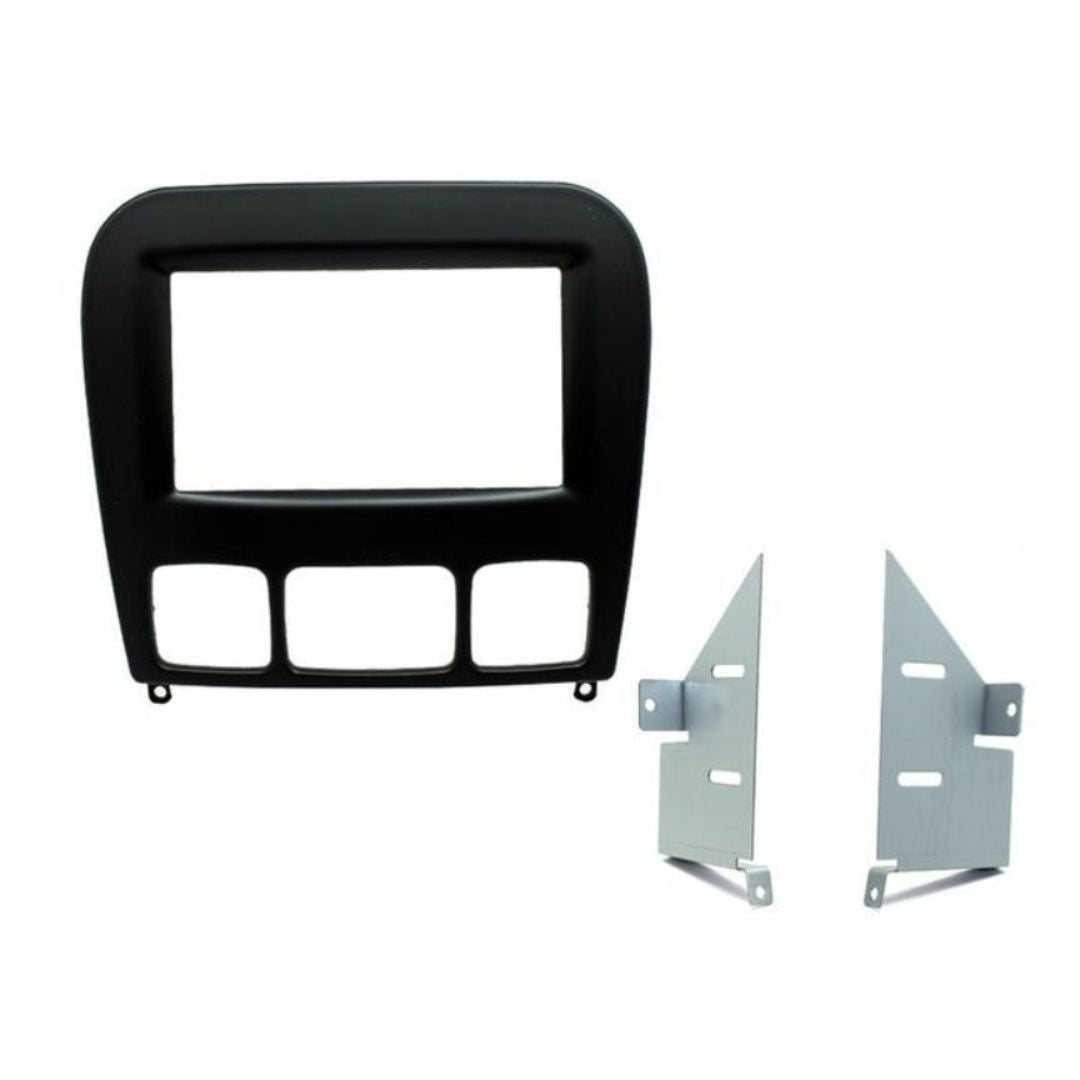 Scosche, Scosche MZ2354DDB, 1998-2005 Mercedes Benz S Class ISO Double DIN Kit; Soft Touch Black