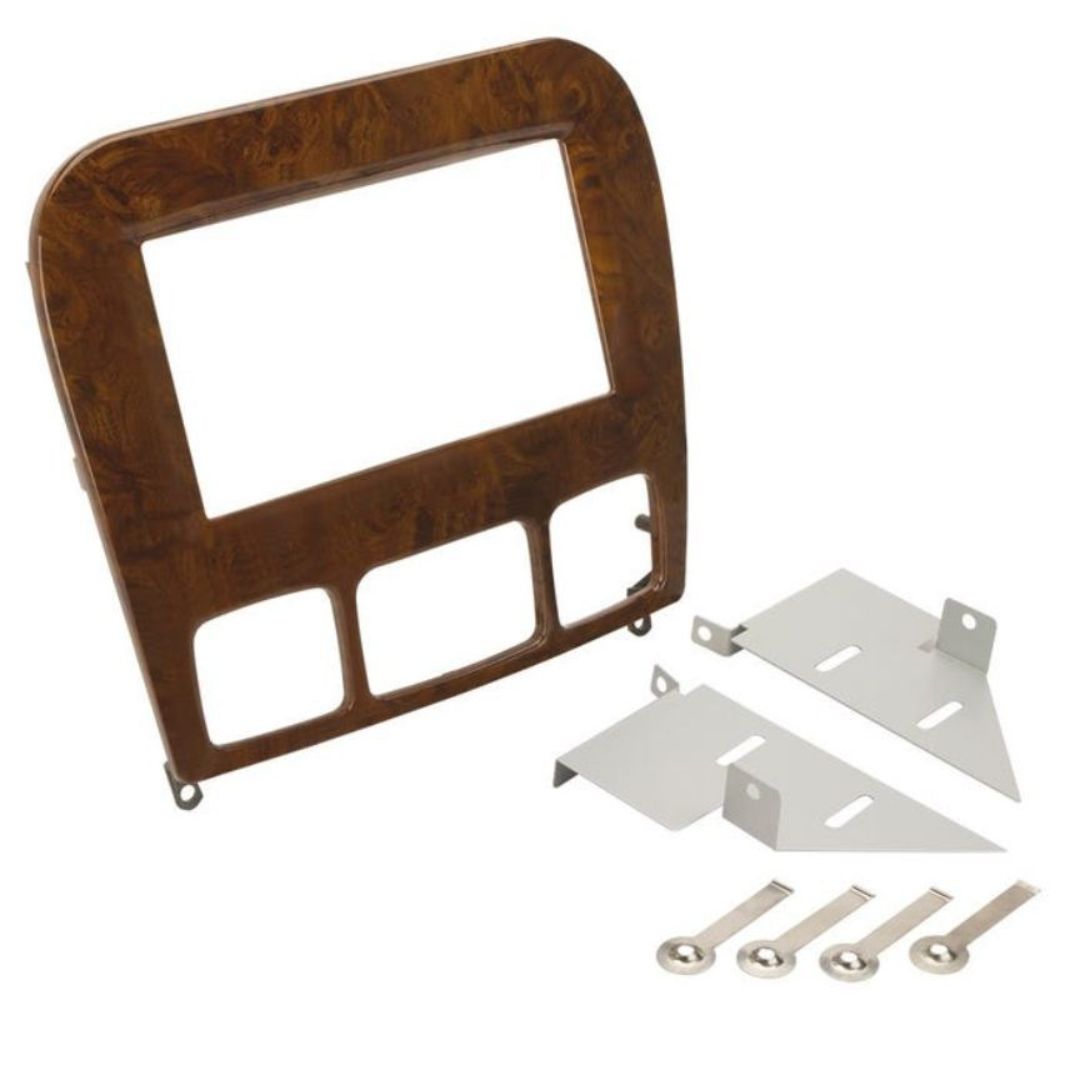 Scosche, Scosche MZ2354WDDB, 1998-2005 Mercedes Benz S Class ISO Double DIN Kit; Wood Look Finish