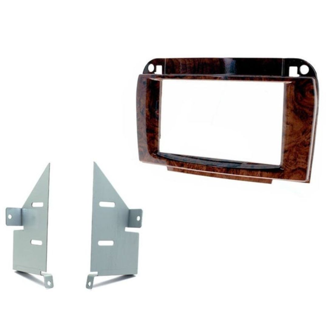 Scosche, Scosche MZ2355DDB, 1998-2005 Mercedes CL500 ISO Double DIN Dash Kit; Wood Look