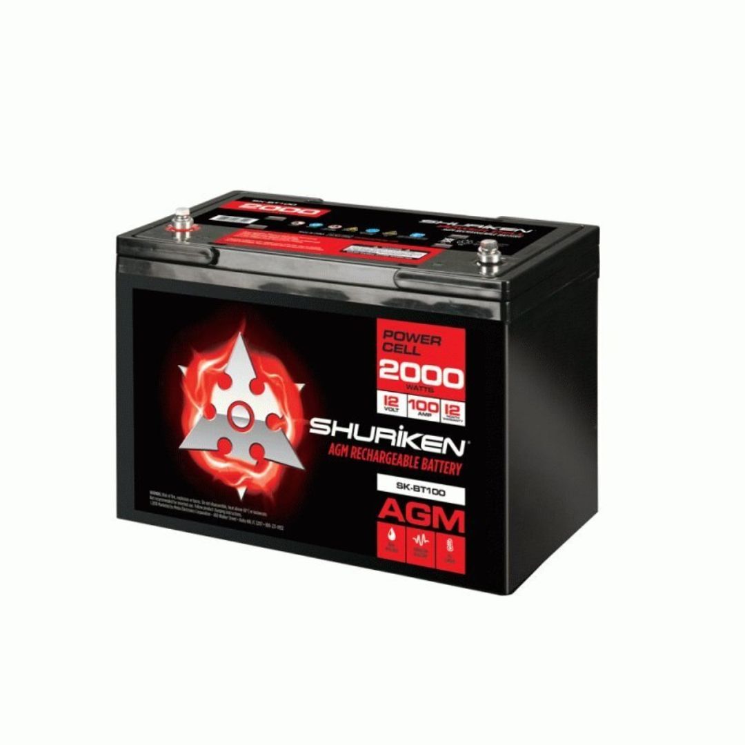 Shuriken, Shuriken SK-BT100, 2000W 100AMP Hours Large Size AGM 12V Battery