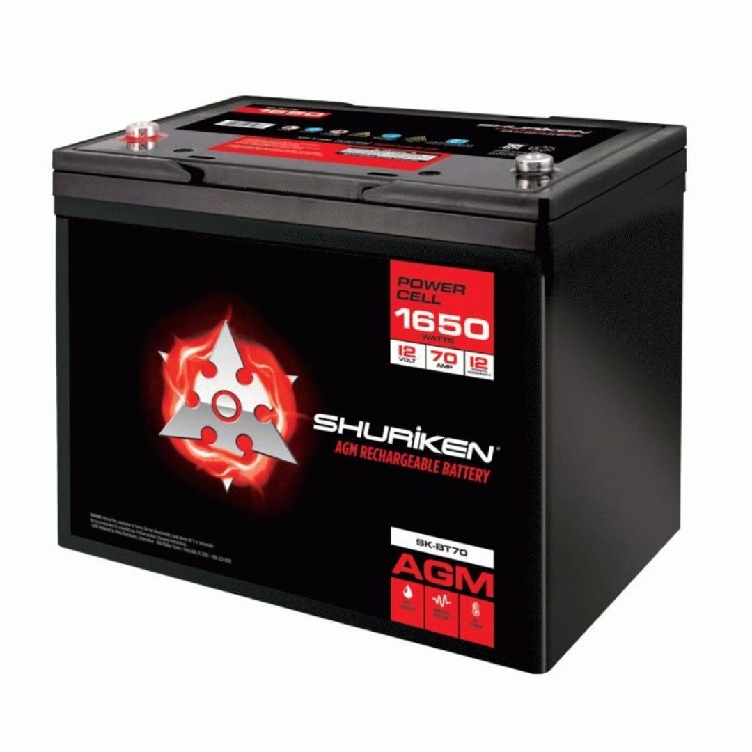 Shuriken, Shuriken SK-BT70, 1650W 70AMP Hours Full Size AGM 12V Battery