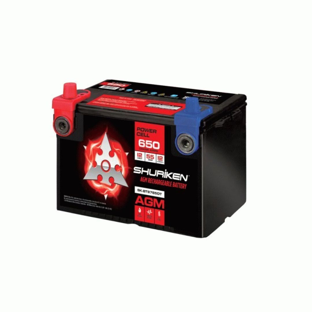 Shuriken, Shuriken SK-BT8785DT, 650W 55AMP Compact Dual Post AGM Battery