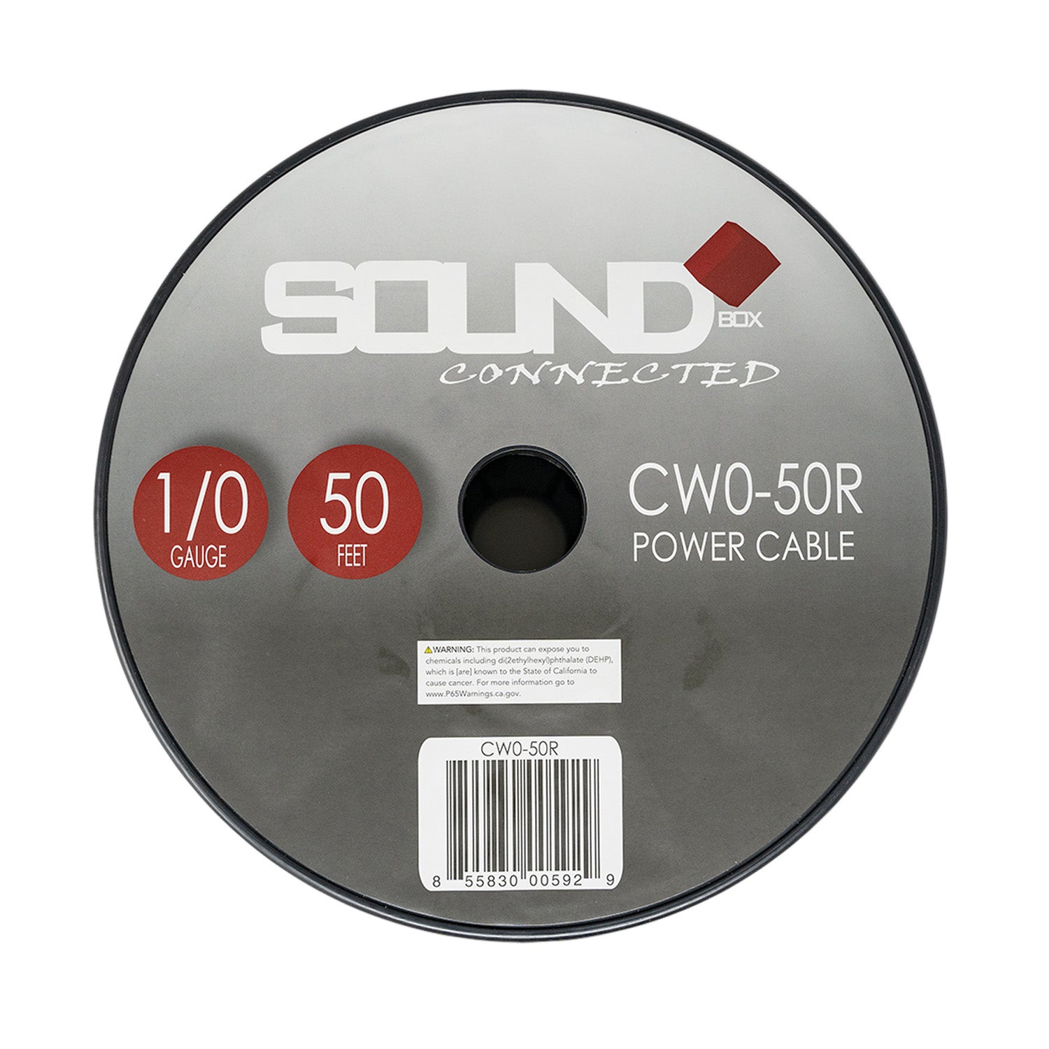 SoundBox, SoundBox CW0-50R, 0 Gauge 50' CCA Amplifier Power / Ground Wire Spool, Red