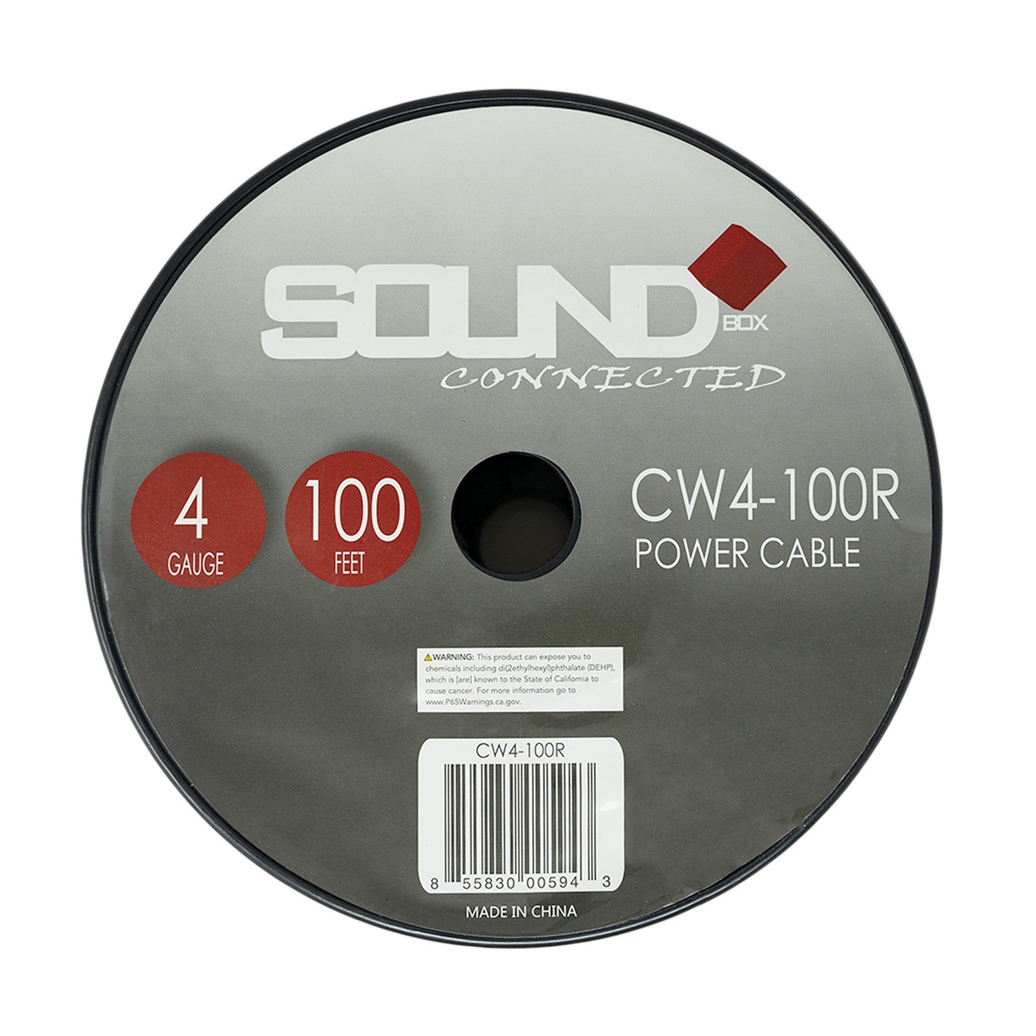 SoundBox, SoundBox CW4-100R, 4 Gauge 100' CCA Amplifier Power / Ground Wire Spool, Red