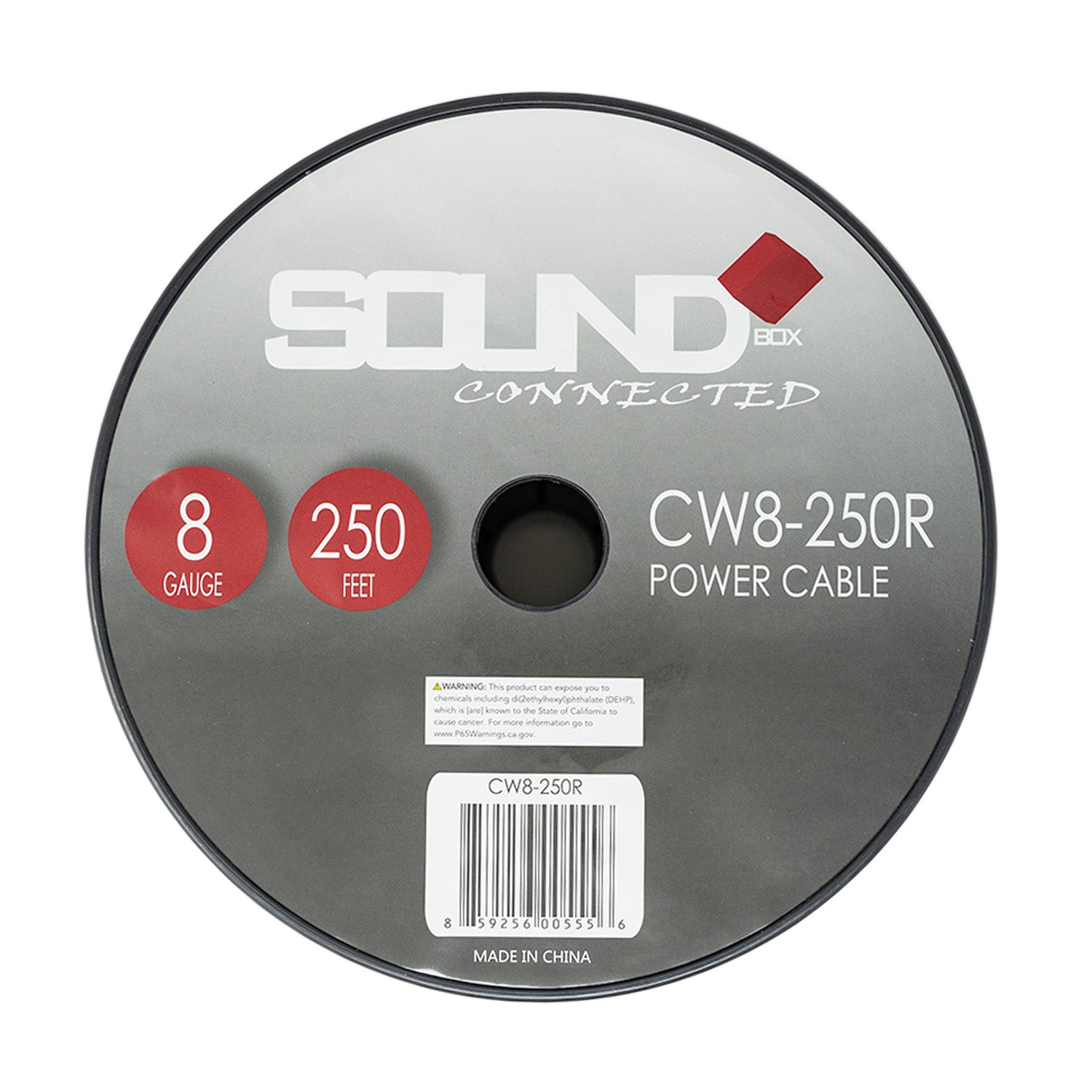 SoundBox, SoundBox CW8-250R, 8 Gauge 250' CCA Amplifier Power / Ground Wire Spool, Red