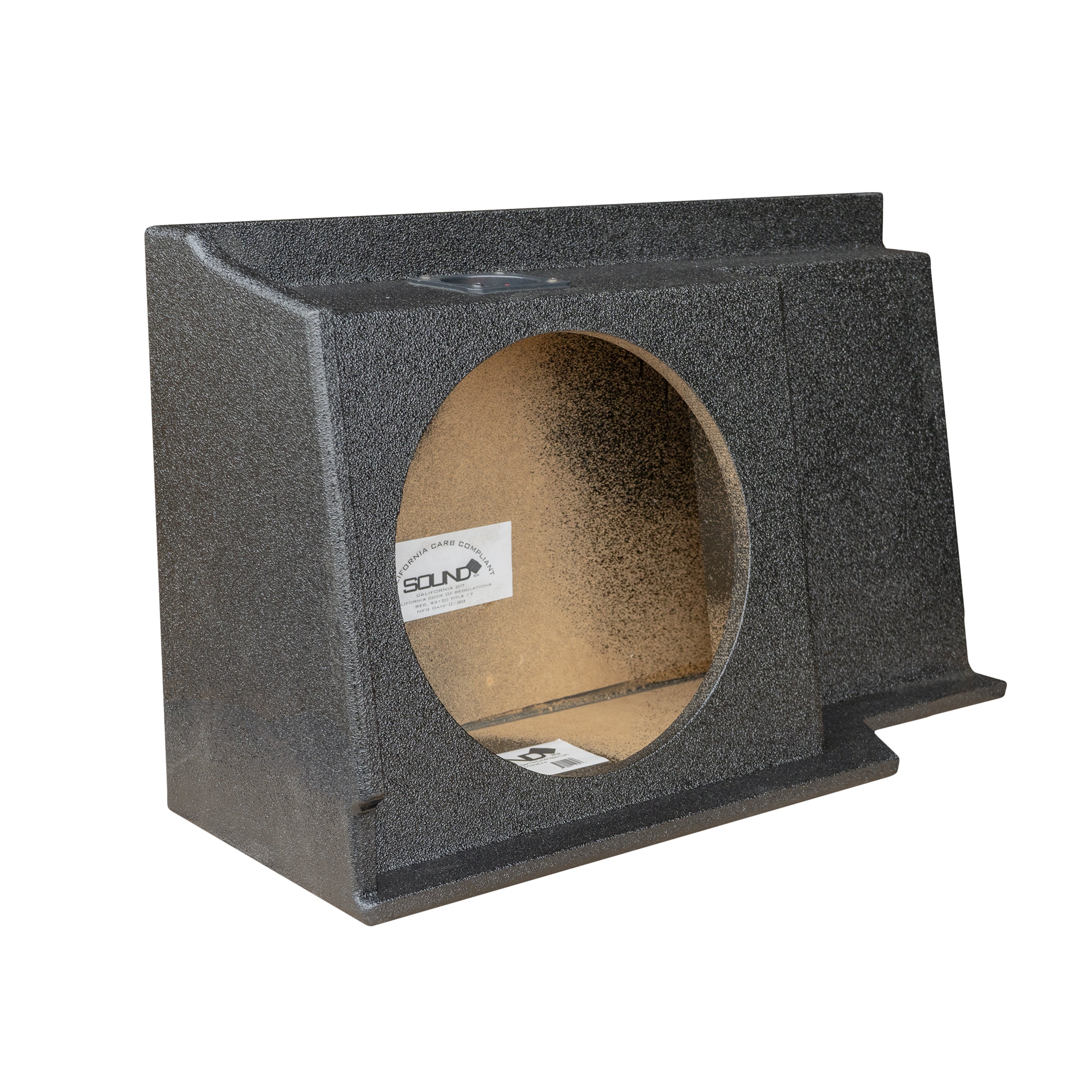 SoundBox, SoundBox Chevy/ GMC Extended Cab 1999-2006 Single 10" Downfire Subwoofer Enclosure), BedLiner Finish