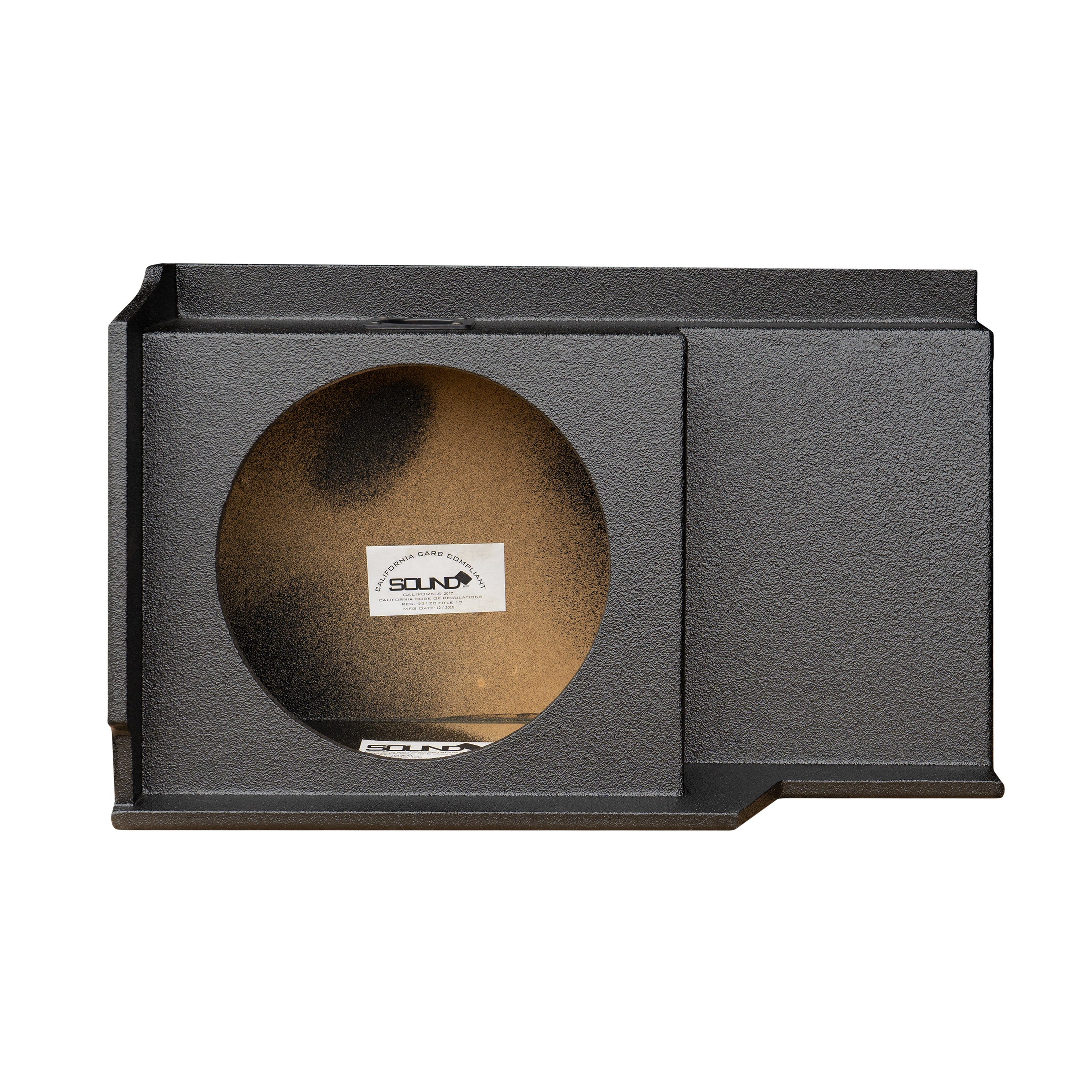 SoundBox, SoundBox Chevy/ GMC Extended Cab 1999-2006 Single 12" Downfire Subwoofer Enclosure, BedLiner Finish