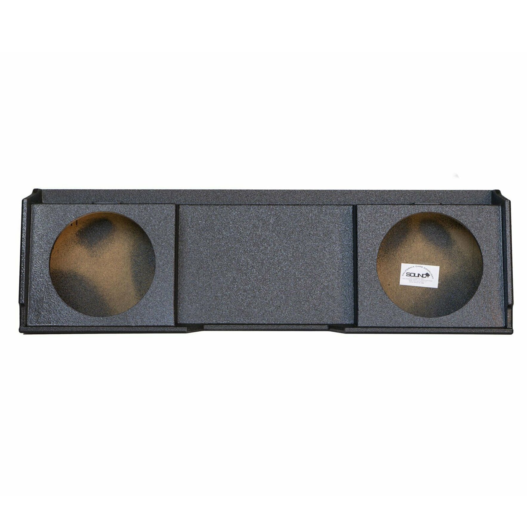 SoundBox, SoundBox Chevy Silverado /GMC Sierra Extended Cab 1999-2006 Dual 10" Downfire Subwoofer Enclosure, BedLiner Finish