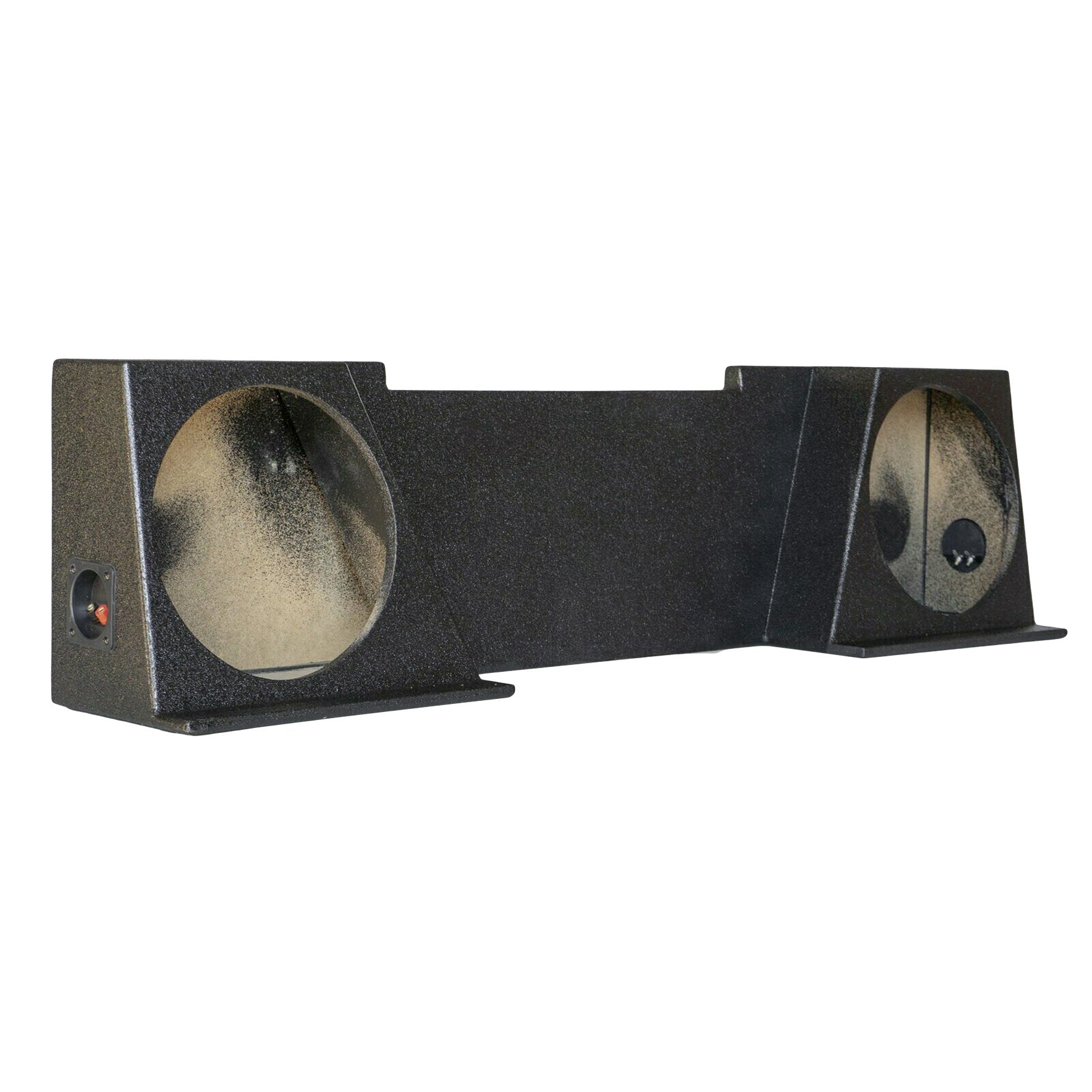 SoundBox, SoundBox Chevy Silverado /GMC Sierra Extended Cab 2008-2013 Dual 10" Downfire Subwoofer Enclosure, BedLiner Finish